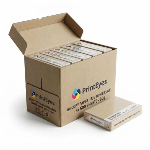 PrintEyes Premium 80gr A4 Fotokopi Kağıdı (1 Koli / 5 Paket / 2500 Sayfa)